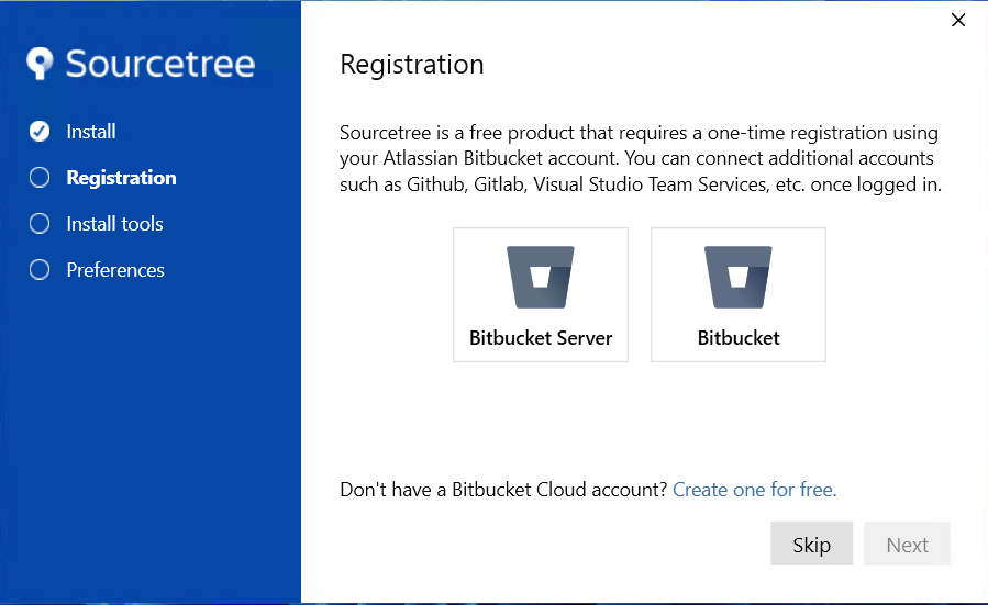 Registro en Bitbucket